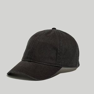 NWT Madewell Organic Cotton Broken-In Baseball Cap, True Black